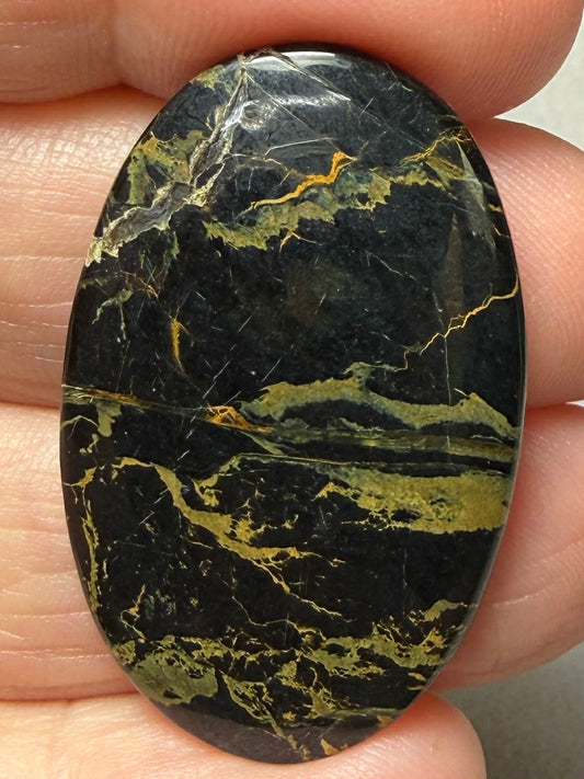 Oval 36x23mm Iron Mustang Turquoise Mix Cabochon 12