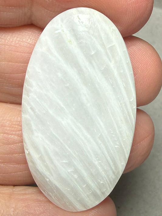 Oval 41x22mm White Scolecite Cabochon 10