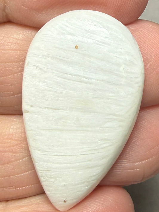 Teardrop 34x19mm White Scolecite Cabochon 20