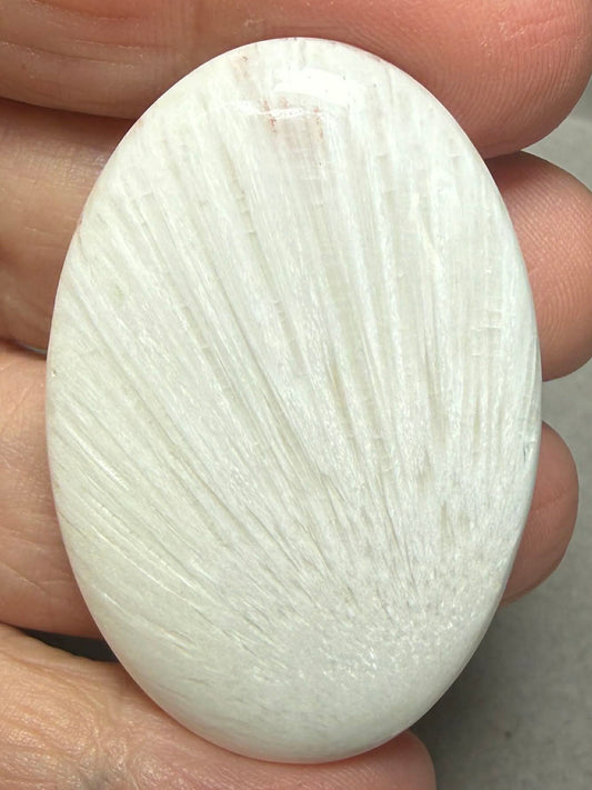 Oval 46x30mm White Scolecite Cabochon 28