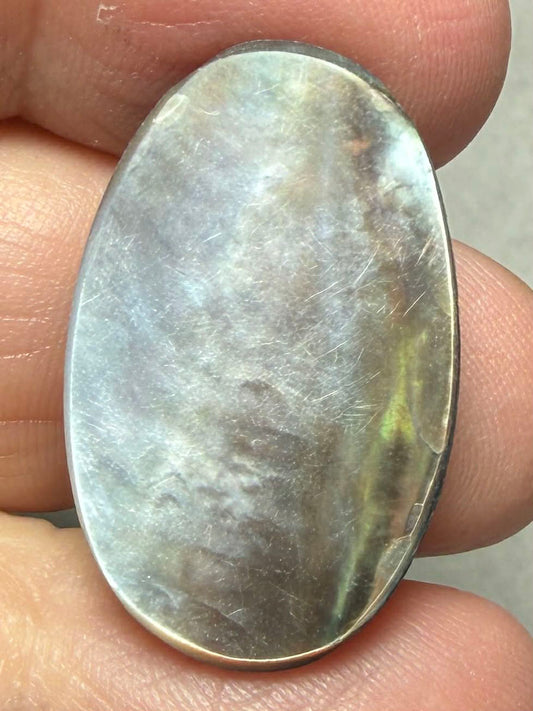 Oval 28x17mm Black Mother of Pearl Cabochon 12