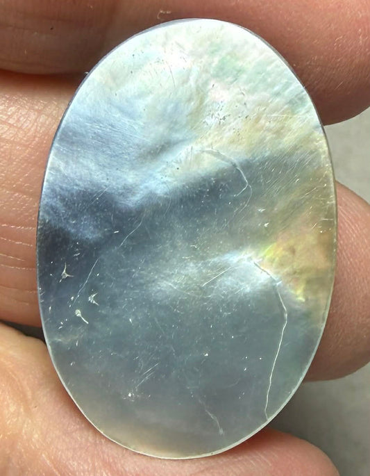 Oval 30x20mm Black Mother of Pearl Cabochon 21