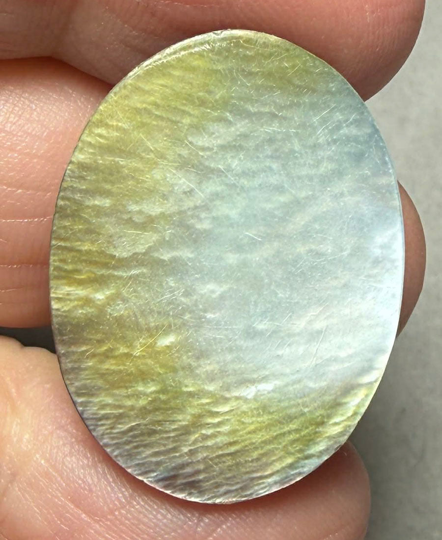 Oval 28x21mm Black Mother of Pearl Cabochon 26