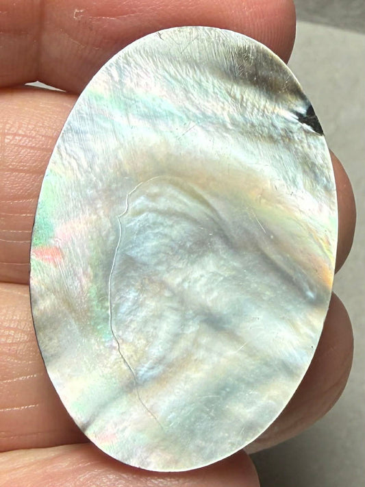 Oval 36x24mm Black Mother of Pearl Cabochon 28