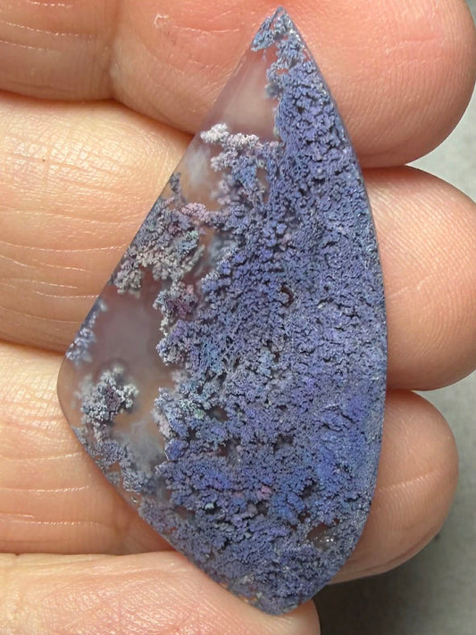 Freeform 41x23mm Purple Moss Agate Cabochon 11