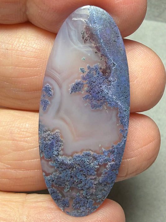 Oval 43x18mm Purple Moss Agate Cabochon 22