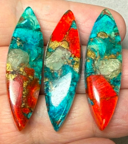 Single Marquise 40-45mm Long Bowlerite Cabochon