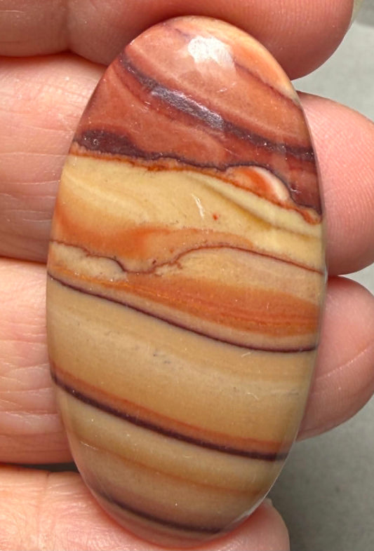 Oval 44x23mm Rolling Hills Wave Dolomite Cabochon 27