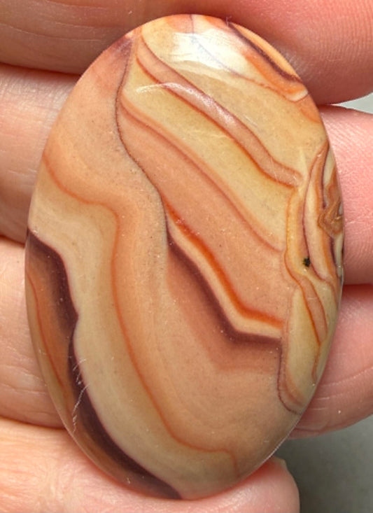 Oval 43x28mm Rolling Hills Wave Dolomite Cabochon 35