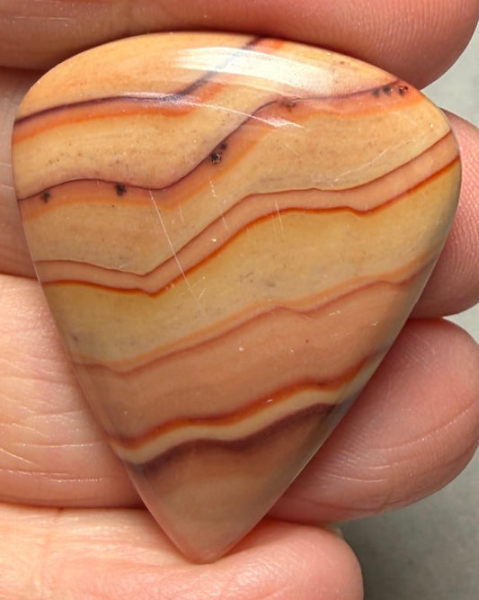 Teardrop 37x30mm Rolling Hills Wave Dolomite Cabochon 38
