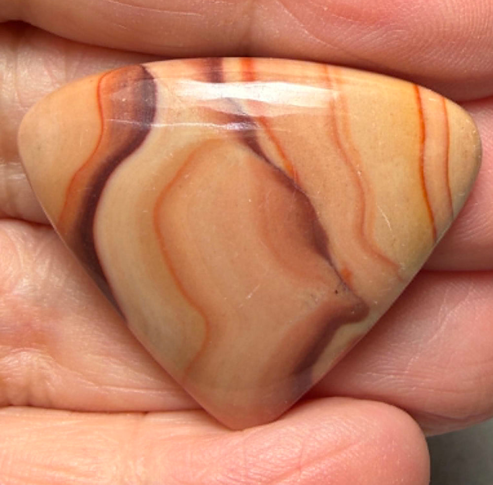 Teardrop 28x34mm Rolling Hills Wave Dolomite Cabochon 48