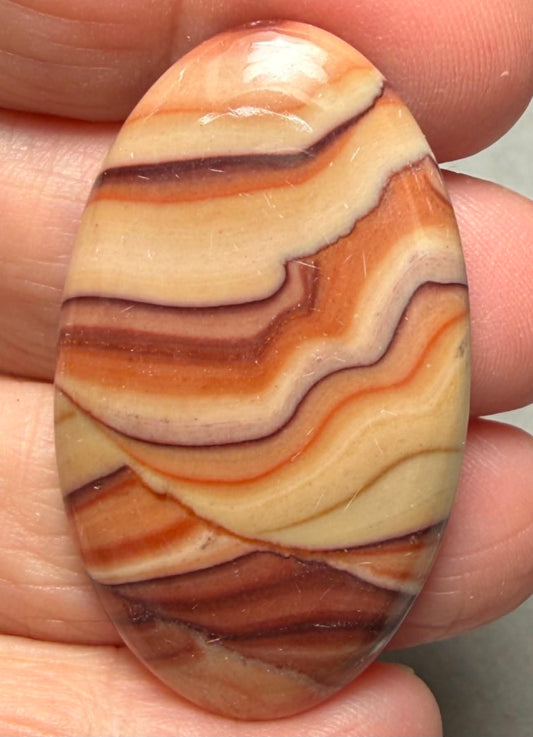 Oval 44x25mm Rolling Hills Wave Dolomite Cabochon 51