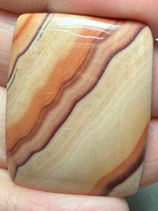 Rectangle 34x27mm Rolling Hills Wave Dolomite Cabochon 53