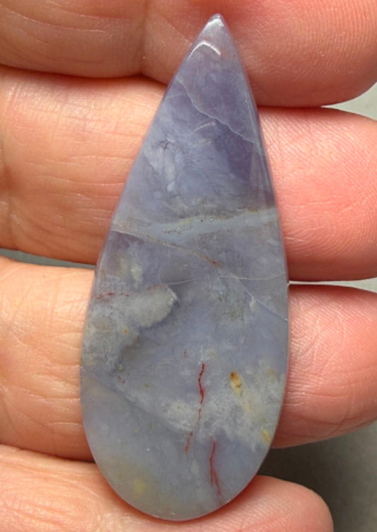 Teardrop 46x20mm Purple Chalcedony Cabochon 04