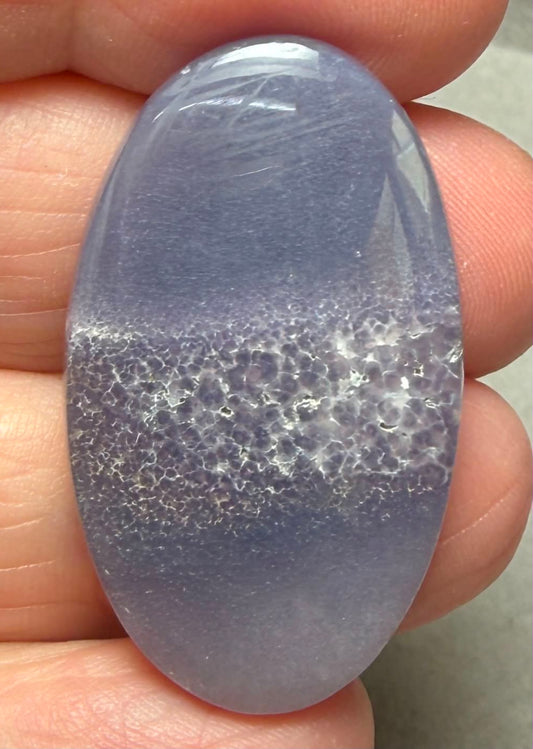 Oval 35x21mm Purple Chalcedony Cabochon 06