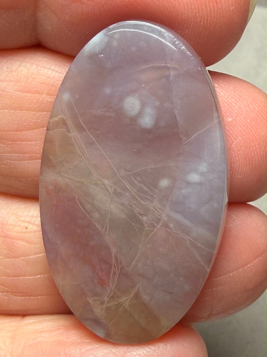 Oval 36x21mm Purple Chalcedony Cabochon 17