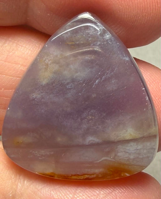 Teardrop 26x24mm Purple Chalcedony Cabochon 22