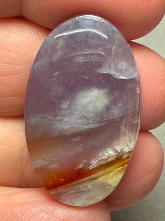 Oval 30x19mm Purple Chalcedony Cabochon 27