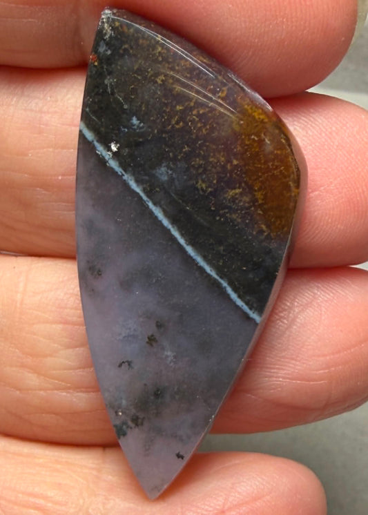 Freeform 44x20mm Purple Chalcedony Cabochon 28