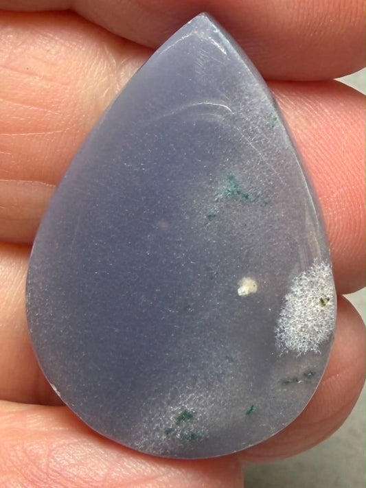 Teardrop 31x21mm Purple Chalcedony Cabochon 30