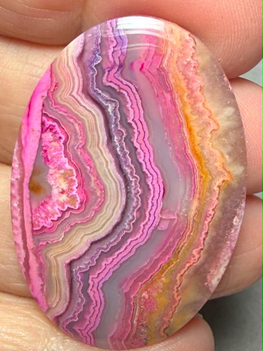 Oval 43x29mm Coloured Crazy Lace Jasper Cabochon 05