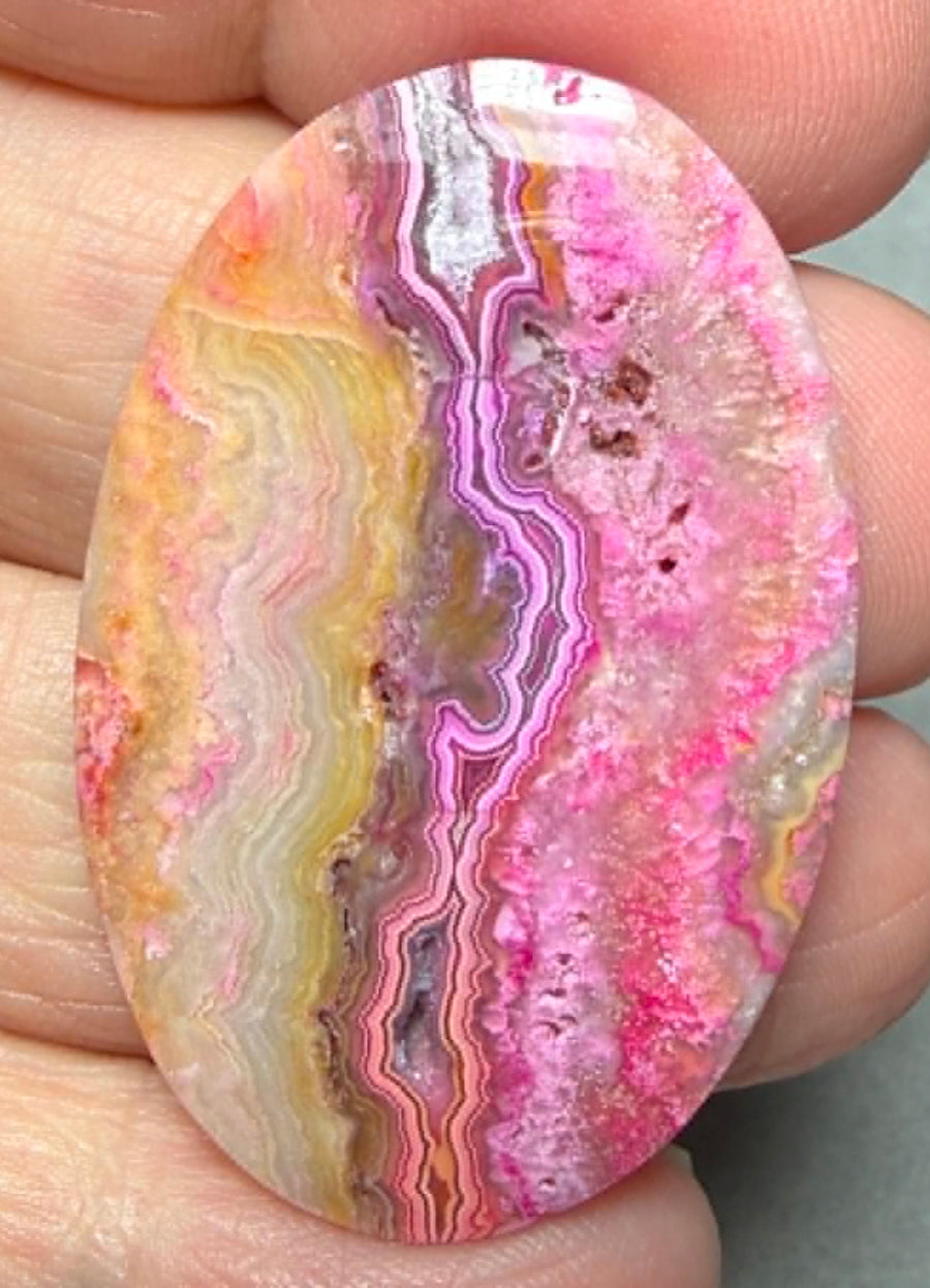 Oval 40x26mm Coloured Crazy Lace Jasper Cabochon 09