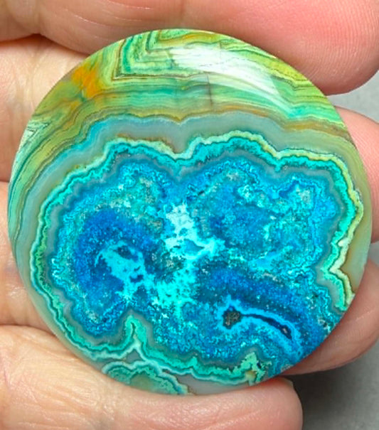 Round 41x41mm Coloured Crazy Lace Jasper Cabochon 20