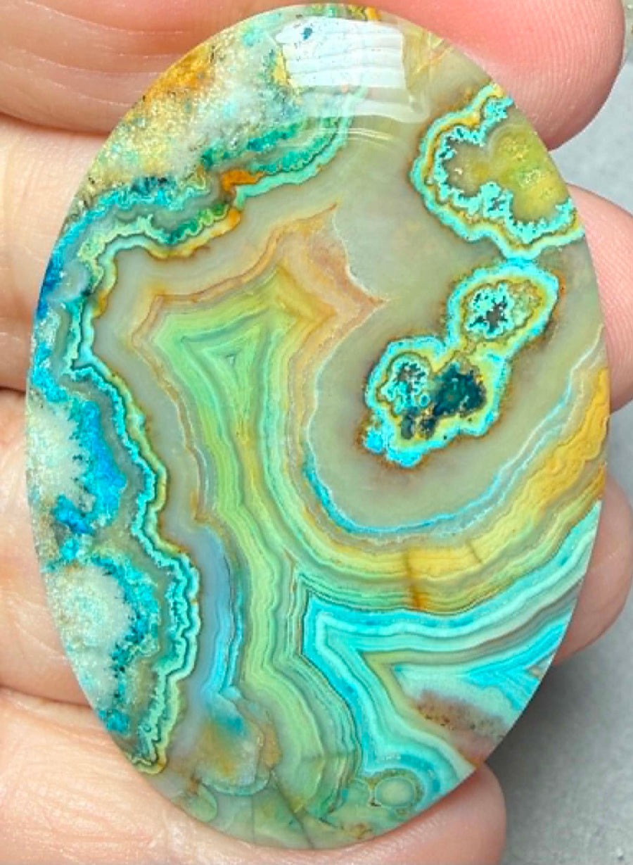 Oval 52x35mm Coloured Crazy Lace Jasper Cabochon 29