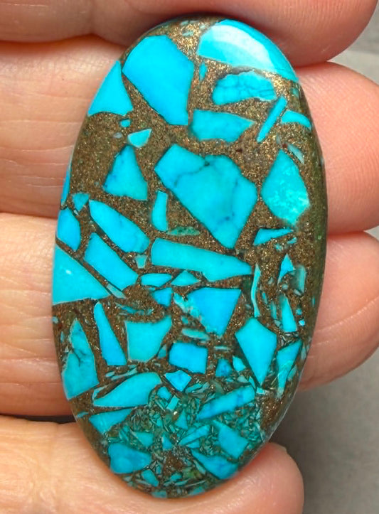 Oval 40x23mm Mohave Turquoise Cabochon 29