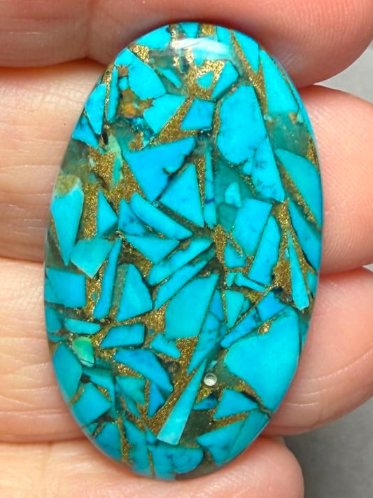 Oval 38x22mm Mohave Turquoise Cabochon 31