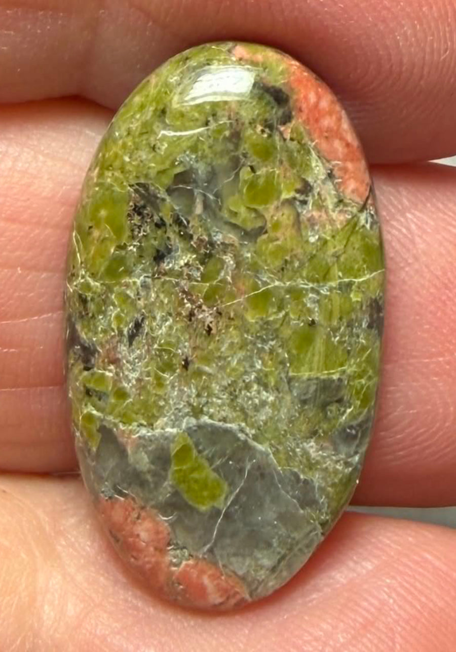 Oval 25x14mm Unakite Cabochon 19