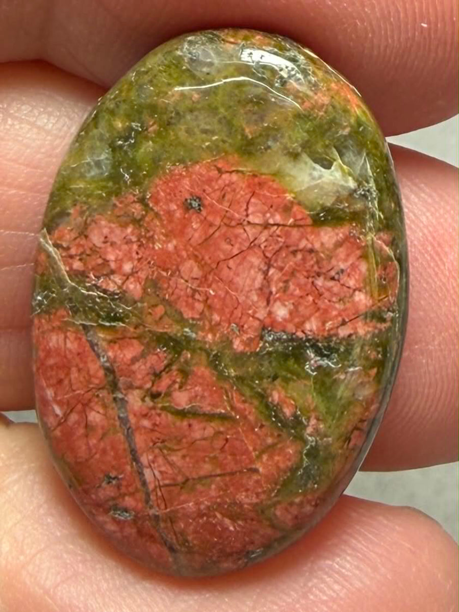 Oval 26x18mm Unakite Cabochon 20