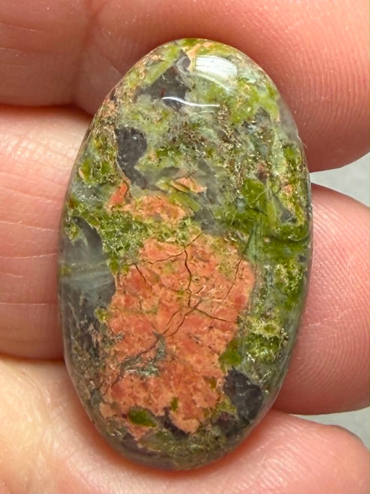Oval 29x17mm Unakite Cabochon 32