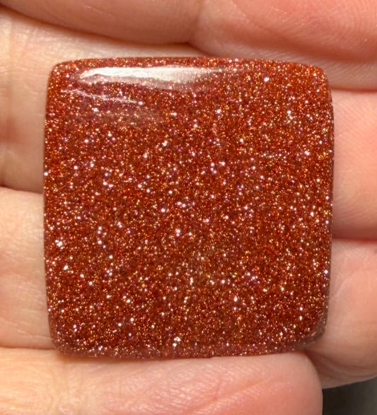 Rectangle 25x24mm Goldstone Cabochon 03