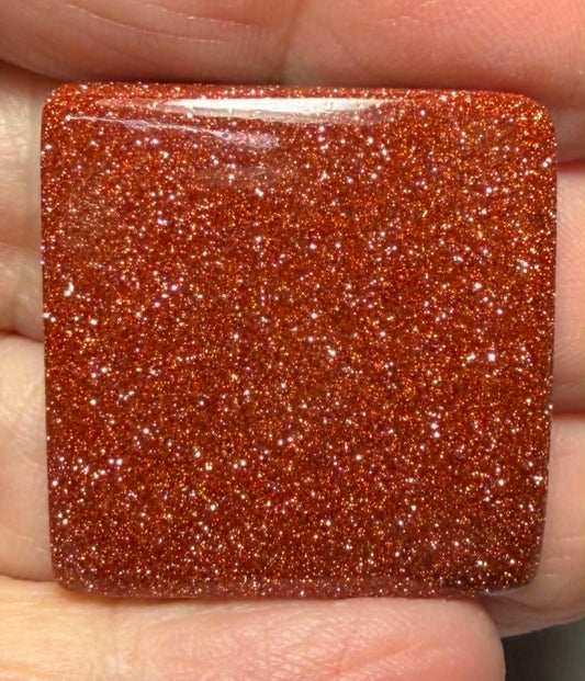 Square 29x29mm Goldstone Cabochon 05
