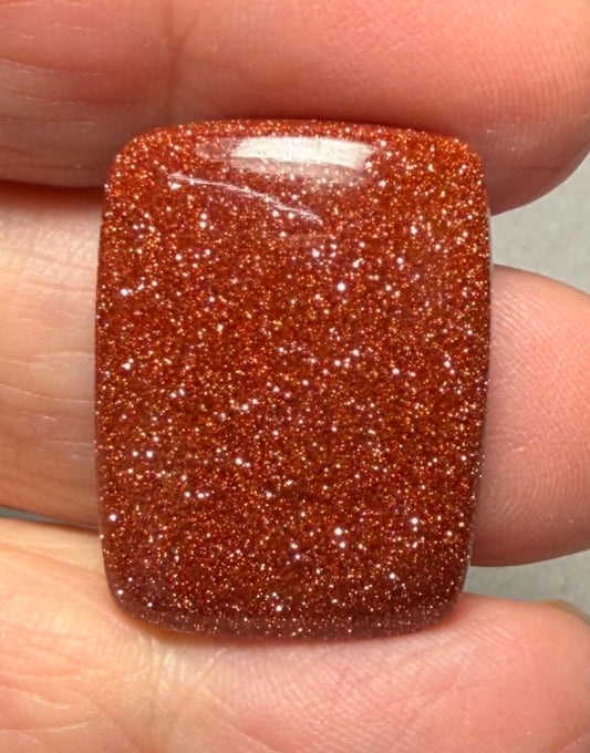 Rectangle 26x20mm Goldstone Cabochon 06