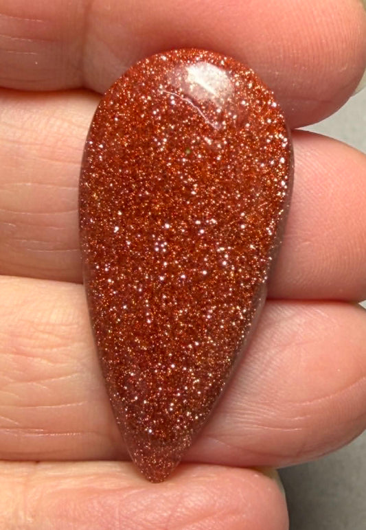 Teardrop 37x17mm Goldstone Cabochon 13