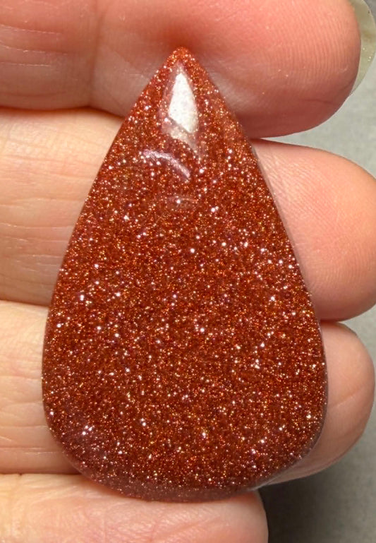 Teardrop 38x24mm Goldstone Cabochon 14