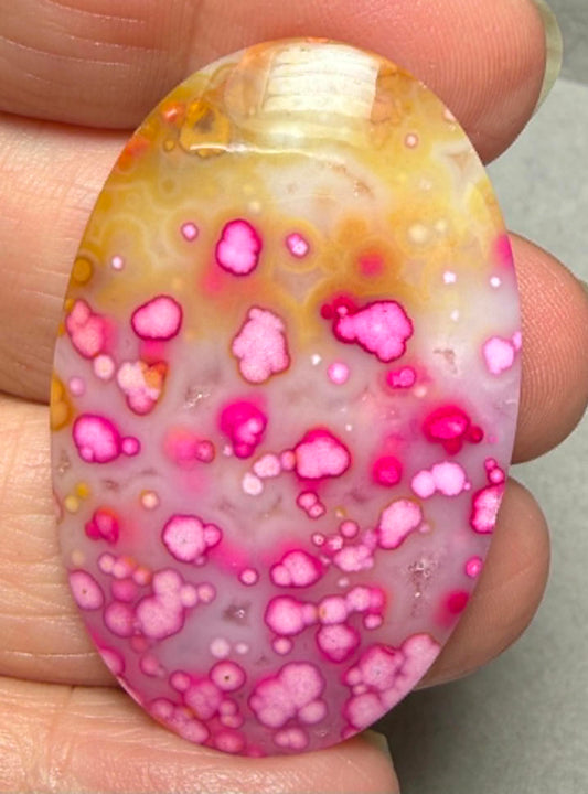 Oval 44x28mm Coloured Ocean Jasper Cabochon 01