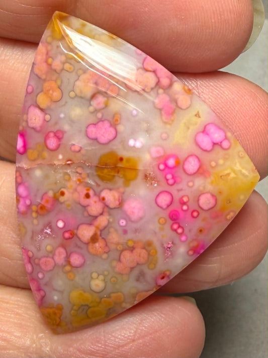 Freeform 43x32mm Coloured Ocean Jasper Cabochon 09