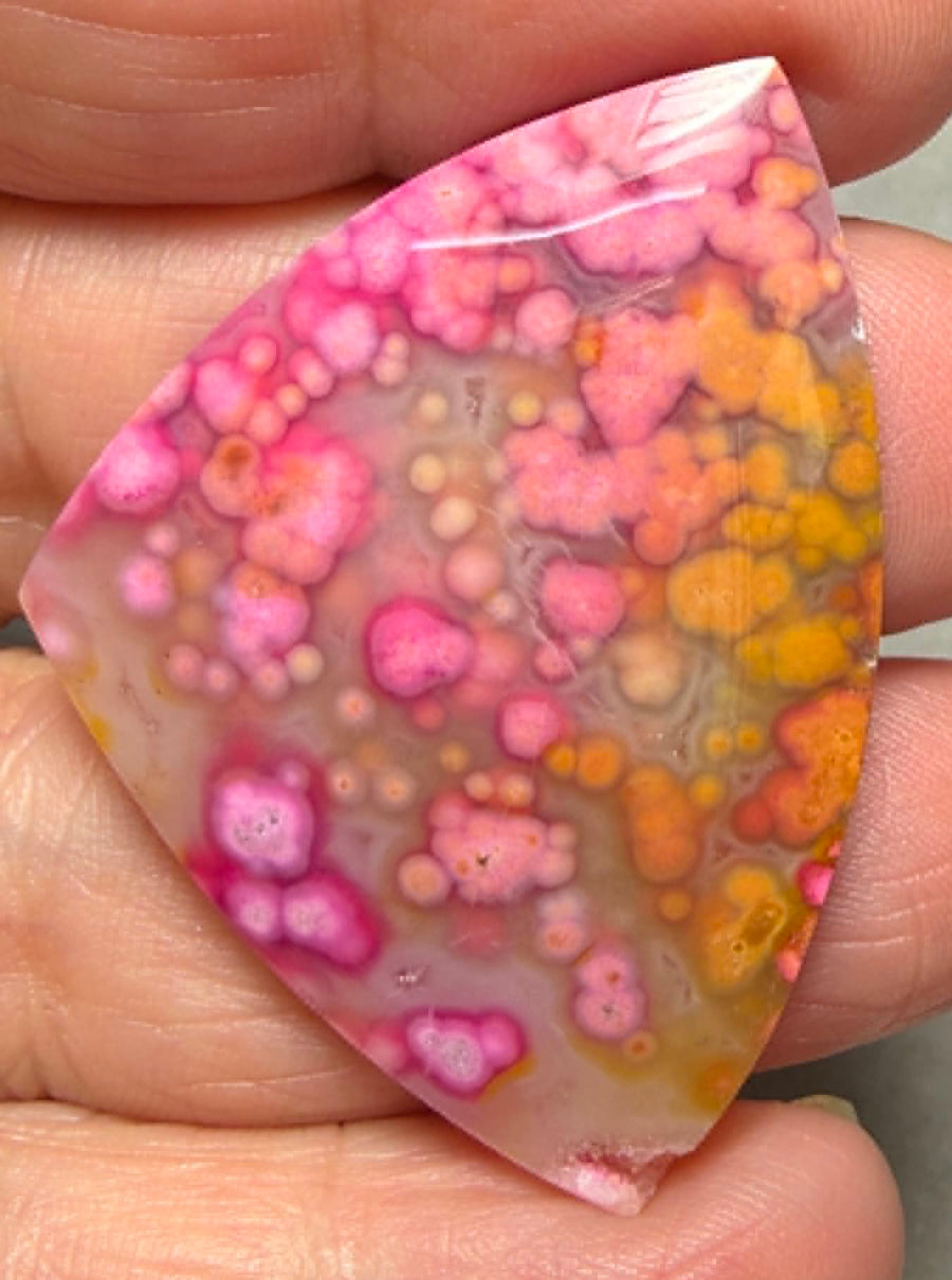 Freeform 44x32mm Coloured Ocean Jasper Cabochon 28