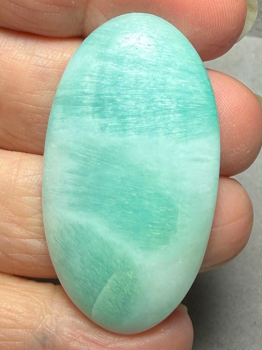 Oval 46x25mm Caribbean Blue Calcite Cabochon 34