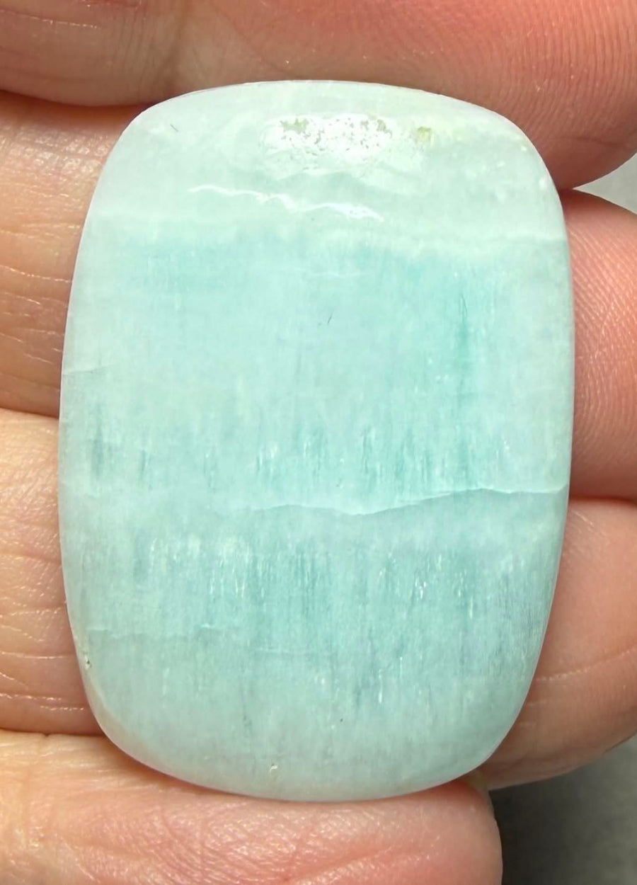 Rectangle 33x23mm Caribbean Blue Calcite Cabochon 37