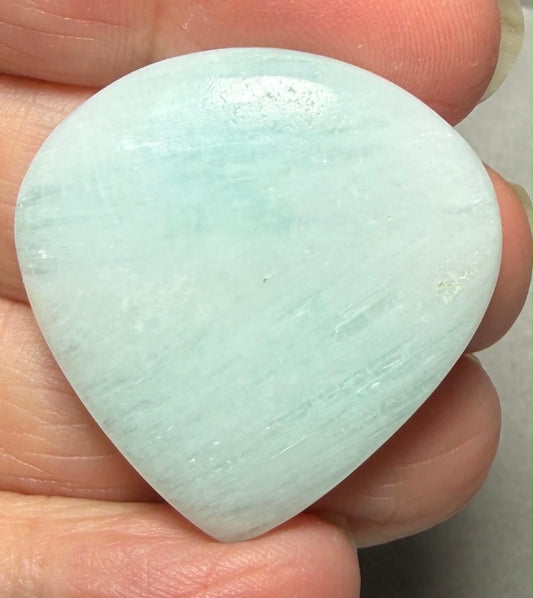 Teardrop 33x33mm Caribbean Blue Calcite Cabochon 39