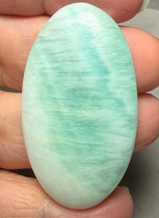 Oval 49x27mm Caribbean Blue Calcite Cabochon 43