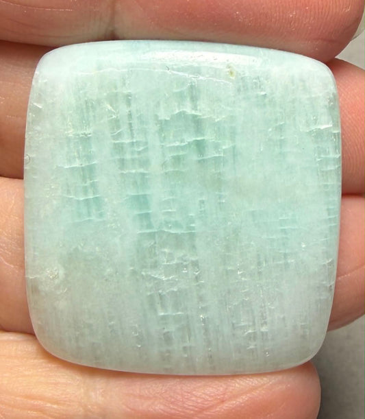 Rectangle 32x30mm Caribbean Blue Calcite Cabochon 47