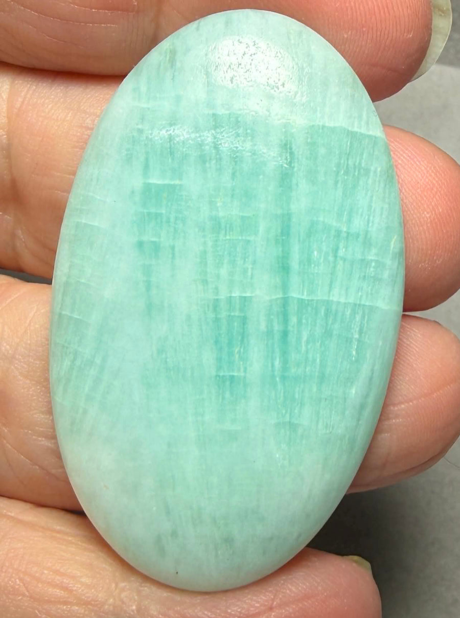 Oval 49x29mm Caribbean Blue Calcite Cabochon 49