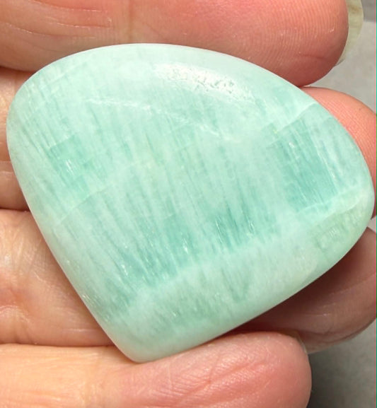 Teardrop 34x40mm Caribbean Blue Calcite Cabochon 50