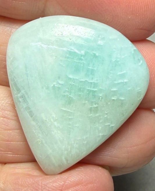 Teardrop 31x28mm Caribbean Blue Calcite Cabochon 57