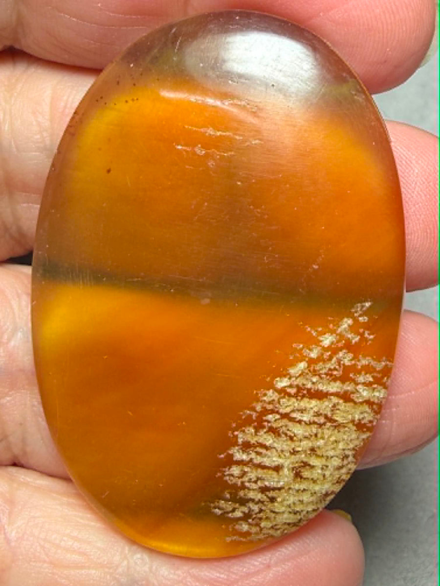 Oval 50x34mm Indonesian Red Amber Cabochon 27